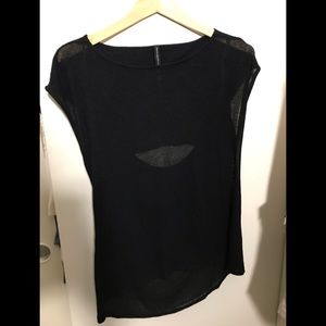 NWOT W118 by walter open back knit top S
